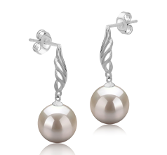 9-10mm Água doce Conjunto de brincos em Asa Branco