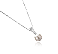 8-9mm Água doce Pingente em Kendra Branco