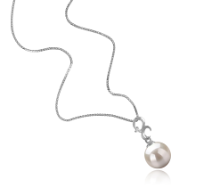 8-9mm Akoya japonesa Pingente em Kacey Branco