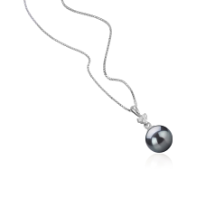 8-9mm Akoya japonesa Pingente em Ellice Preto