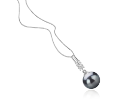 9-10mm taitiano Pingente em Thelma Preto