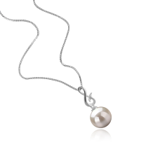 9-10mm Água doce Pingente em Valorize-se Branco