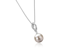 9-10mm Água doce Pingente em Shamara Branco