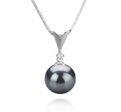 9-10mm taitiano Pingente em Ailani Preto