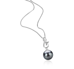 9-10mm taitiano Pingente em Avelã Preto