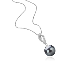 9-10mm taitiano Pingente em Shamara Preto