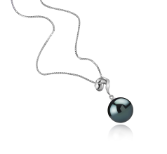 11-12mm taitiano Pingente em Lorna Preto