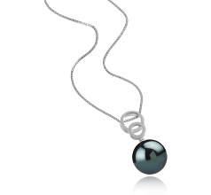 12-13mm taitiano Pingente em Marlo Preto
