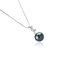 11-12mm taitiano Pingente em Angie Preto