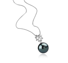 11-12mm taitiano Pingente em Tatiana Preto