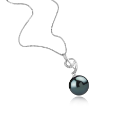 11-12mm taitiano Pingente em Sofie Preto