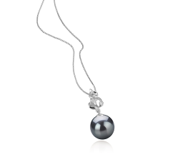 10-11mm taitiano Pingente em Niamh Preto