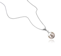 9-10mm Água doce Pingente em Ailani Branco
