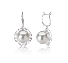 12-13mm Água doce - Edison Conjunto de brincos em Edison Blenda Branco