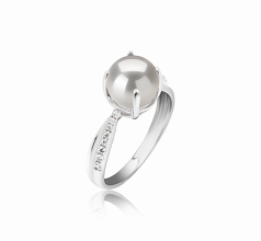7.5-8mm Água doce Anel em Para sempre Branco