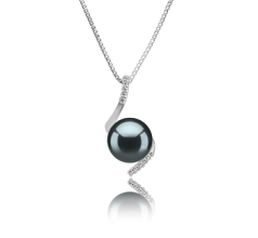 9-10mm taitiano Pingente em Matilde Preto
