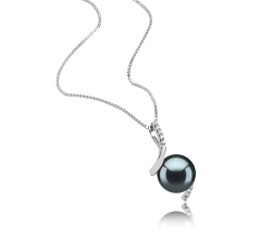 9-10mm taitiano Pingente em Matilde Preto