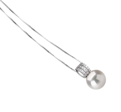 12-13mm Água doce - Edison Pingente em `Colette` - `Collete` Branco