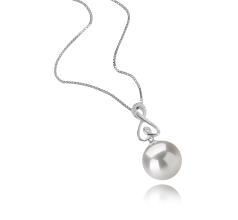 12-13mm Água doce - Edison Pingente em Patsy Branco