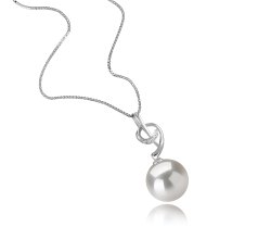 11-12mm Água doce - Edison Pingente em Sofie Branco