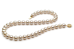 8-8.5mm Água doce Colar em Branco