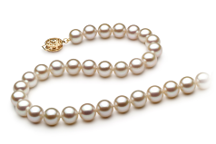 7-8mm Água doce Colar em Branco