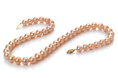 8-9mm Água doce Colar em Rosa