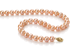 7-8mm Água doce Colar em Rosa