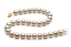 8.5-9mm Água doce Colar em Branco