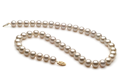 8.5-9mm Água doce Colar em Branco