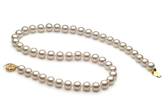 7.5-8mm Akoya japonesa Colar em Branco