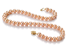 8.5-9.5mm Água doce Colar em Rosa