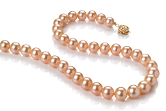 8.5-9.5mm Água doce Colar em Rosa