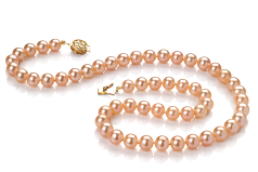 6-6.5mm Água doce Colar em Rosa