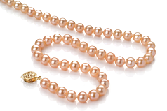 6-6.5mm Água doce Colar em Rosa