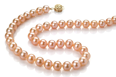 7-8mm Água doce Colar em Rosa