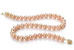8.5-9mm Água doce Colar em Rosa