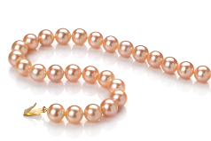 8.5-9mm Água doce Colar em Rosa