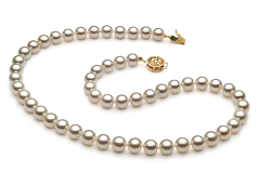 6.5-7mm Akoya japonesa Colar em Branco