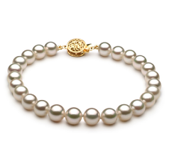 6.5-7mm Akoya japonesa Pulseira em Branco