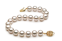 7.5-8mm Akoya japonesa Pulseira em Branco