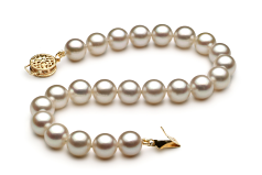 7.5-8mm Akoya japonesa Pulseira em Branco