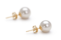 7-8mm Água doce Conjunto de brincos em Branco