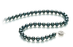 6.5-7mm Akoya japonesa Colar em Preto