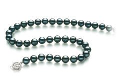 7.5-8mm Akoya japonesa Colar em Preto