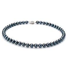 7.5-8mm Akoya japonesa Colar em Preto
