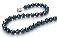 7.5-8mm Akoya japonesa Colar em Preto
