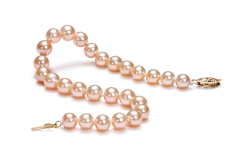 6-7mm Água doce Pulseira em Rosa