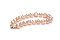 8.5-9.5mm Água doce Pulseira em Rosa