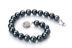7.5-8mm Akoya japonesa Pulseira em Preto